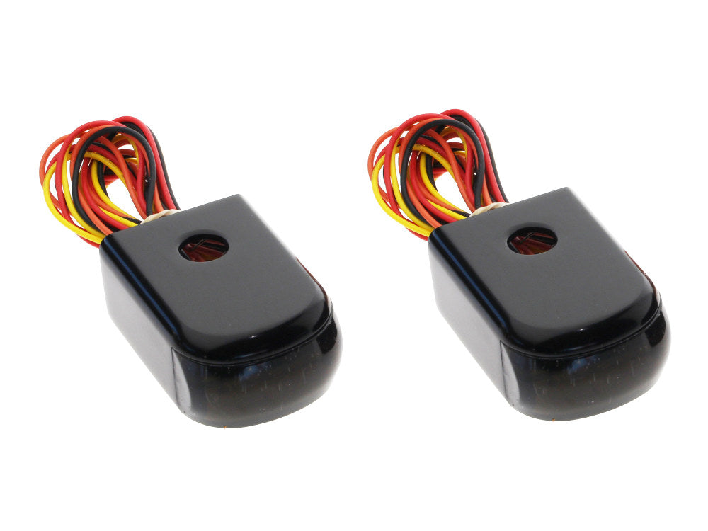 Strut Light Kit with Red Run/Brake & Amber Turn Signal – Black. Fits Dyna 1991-2005