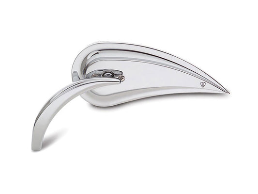 Rad III Teardrop Mirror with Die-Cast Stem – Chrome. Fits Right.