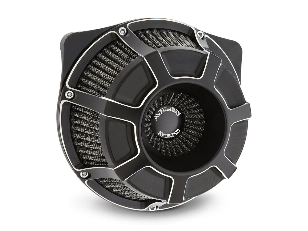 Beveled Air Cleaner Kit – Black. Fits Touring 2017-2024 & Softail 2018-2024