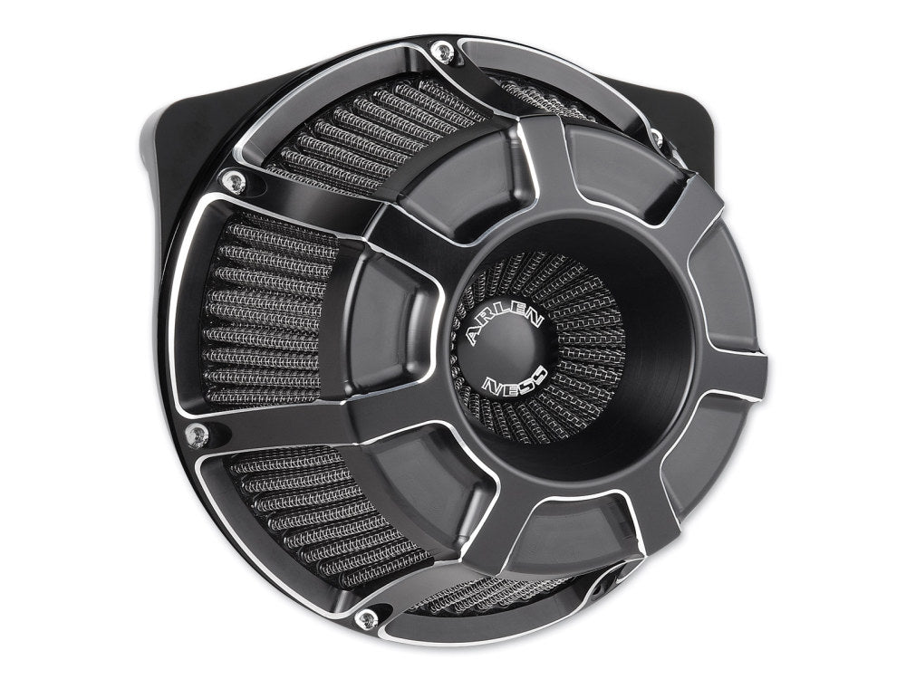 Beveled Air Cleaner Kit – Black. Fits Softail 2000-2015, Dyna 1999-2017, Touring 1999-2007 with CV Carb or Cable Operated Delphi EFI