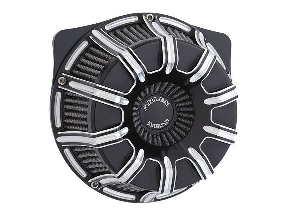 10-Gauge Air Cleaner Kit – Contrast Cut. Fits Softail 2000-2015, Dyna 1999-2017, Touring 1999-2007 with CV Carb or Cable Operated Delphi EFI