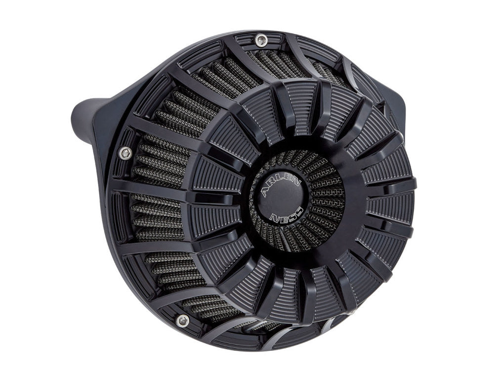 15-Spoke Air Cleaner Kit – Black. Fits Softail 2000-2015, Dyna 1999-2017, Touring 1999-2007 with CV Carb or Cable Operated Delphi EFI