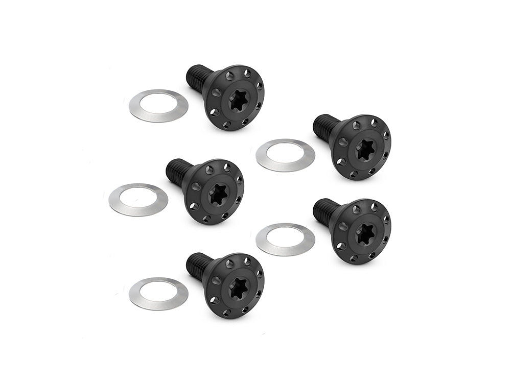 Titanium Front Disc Rotor Bolts – Black. Fits Dyna 2006-2017 & V-Rod 2002-2017