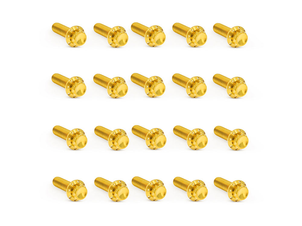 Titanium 12-Point Rocker Cover Bolt Kit – Gold. Fits Milwaukee-Eight 2017up