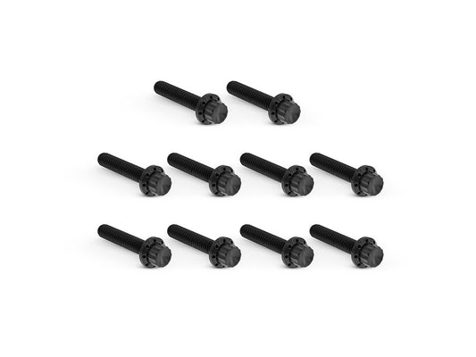 Titanium 12-Point Cam Cover Bolt Kit – Black. Fits Twin Cam 1999-2017