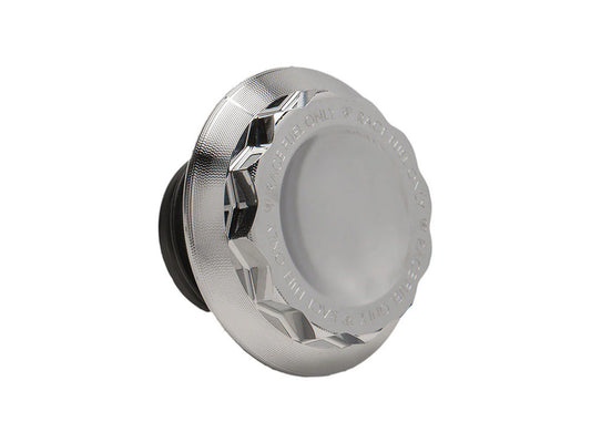 12 Point, Right Hand Vented Screw-In Fuel Cap – Chrome. Fits H-D Big Twin 1996up & Sportster 1996-2021