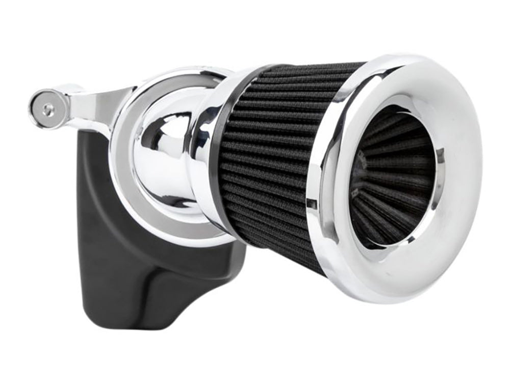 Velocity 65 Degree Air Cleaner Kit – Chrome. Fits Touring 2008-2016, Softail 2016-2017, CVO Softail 2011-2017 & Dyna Low Rider S 2016-2017 with Throttle-by-Wire