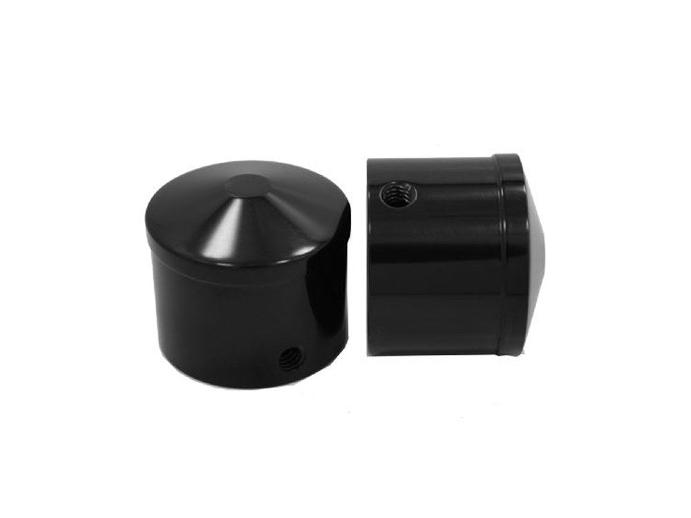 Front Axle Caps – Black. Fits Touring 2008up, Softail 2007-2017, Dyna 2008-2017, Sportster 2008-2021, V-Rod 2008-2011, Street 2015-2020