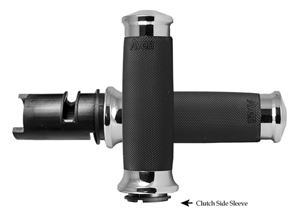 Custom Contour Handgrips – Chrome. Fits CVO Touring 2023up, Street Glide & Road Glide 2024up, Touring 2025up & Softail 2025up