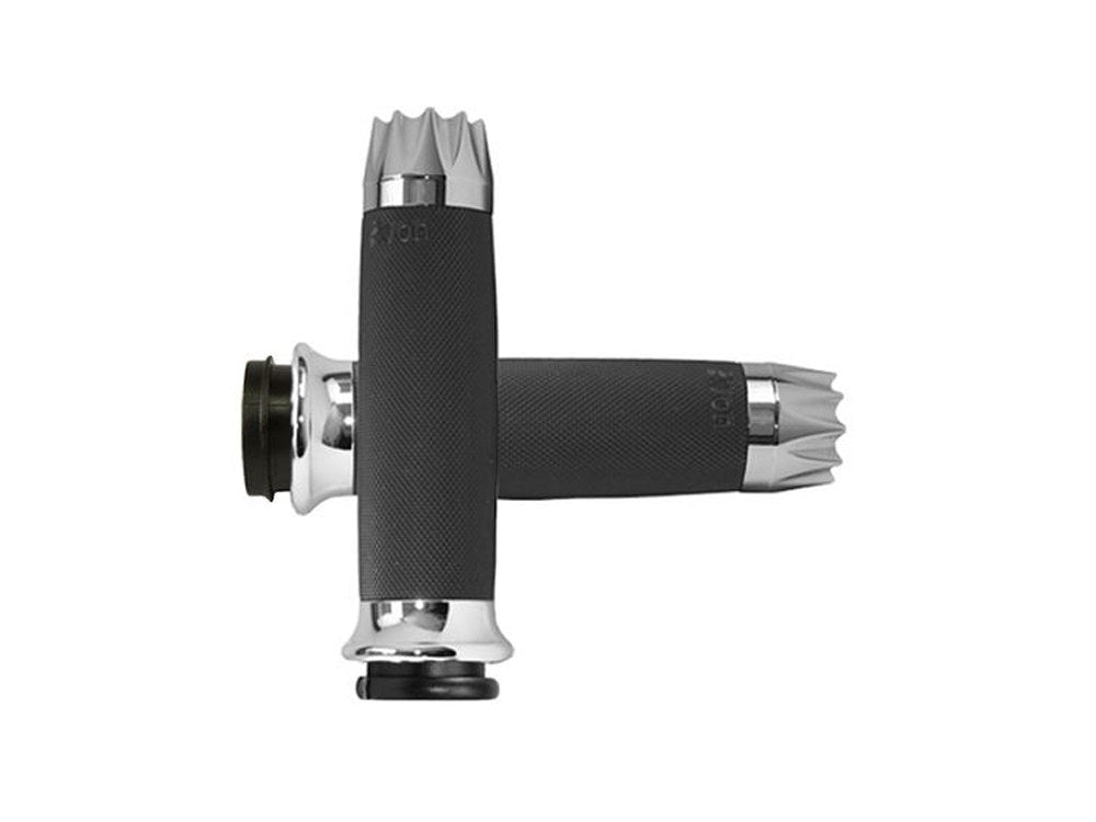 Excalibur Custom Contour Handgrips – Chrome. Fits Big Twin 2008-2024 with Throttle-by-Wire