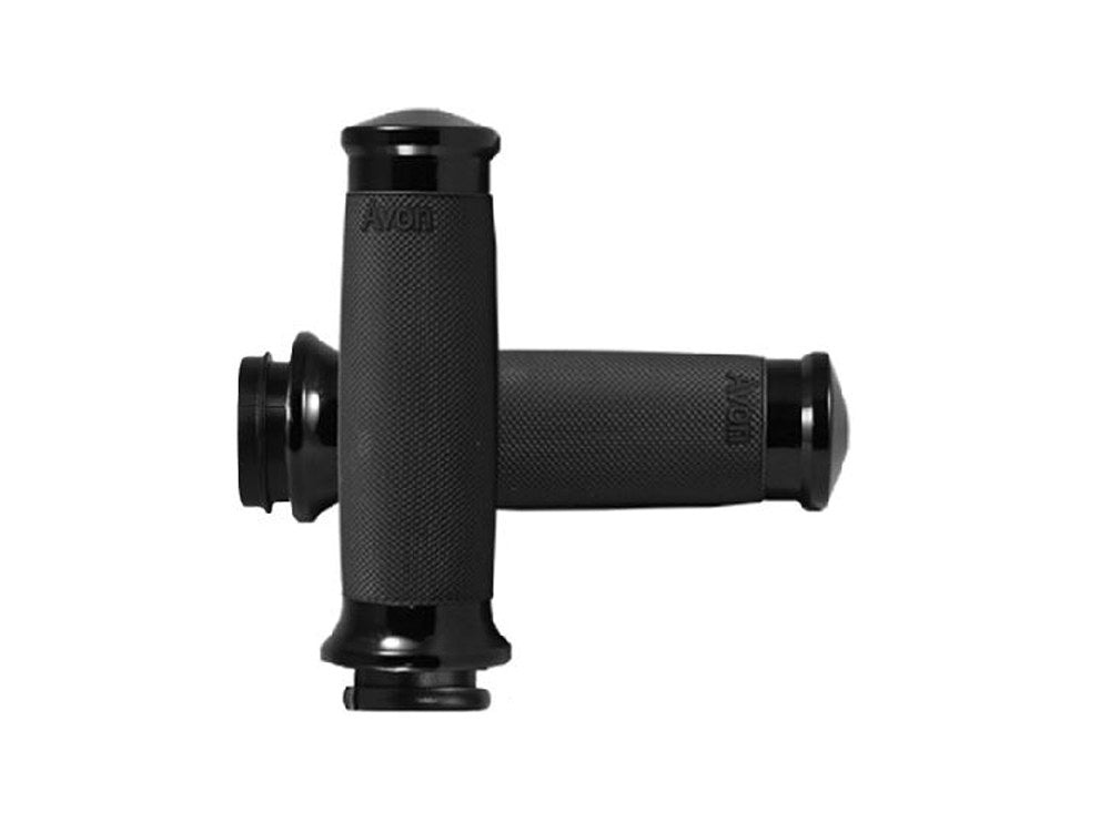 Custom Contour Handgrips – Black. Fits Big Twin 2008-2024 with Throttle-by-Wire