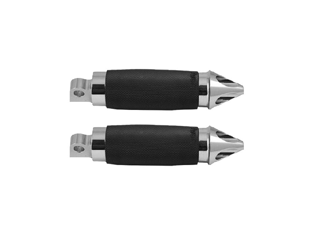 Spike Custom Contour Footpegs – Chrome. Fits H-D.