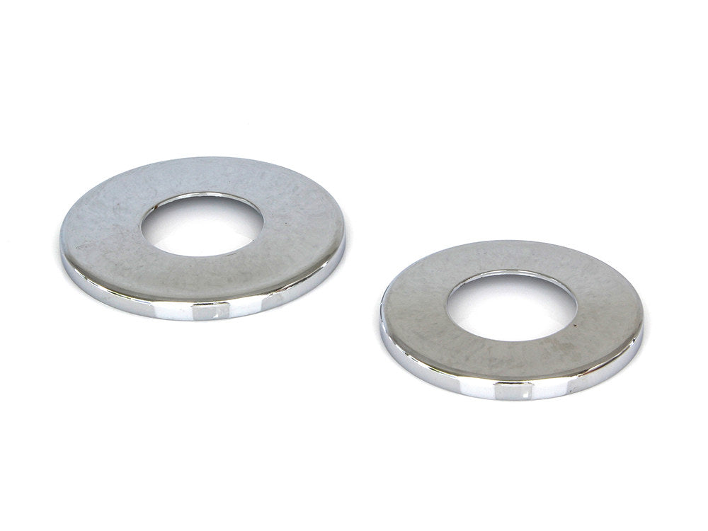 Stem Cup Dust Covers – Chrome. Fits All Big Twin & Sportster 1982-2001.