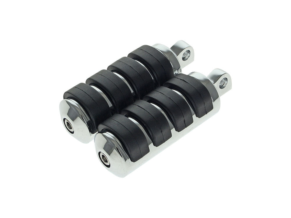 Comfort Iso Style Large Footpegs with Male Mounts – Chrome