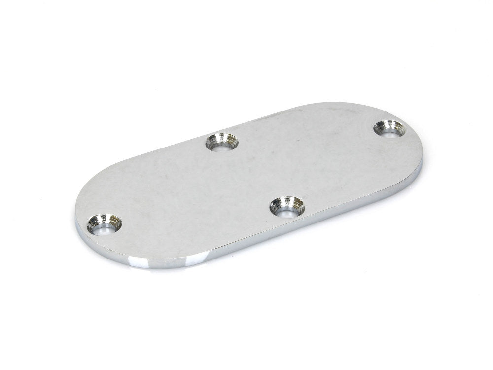 Primary Inspection Cover – Chrome. Fits 4Spd Big Twin 1965-1985
