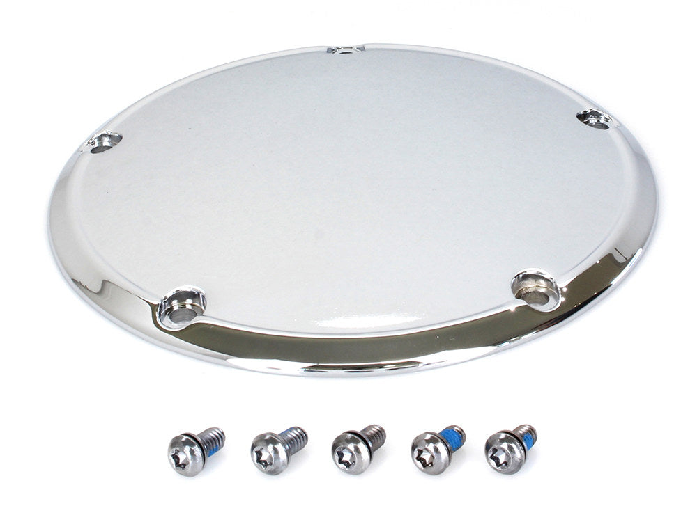 Derby Cover – Chrome. Fits Softail 1999-2018, Dyna 1999-2017 & Touring 1999-2015.