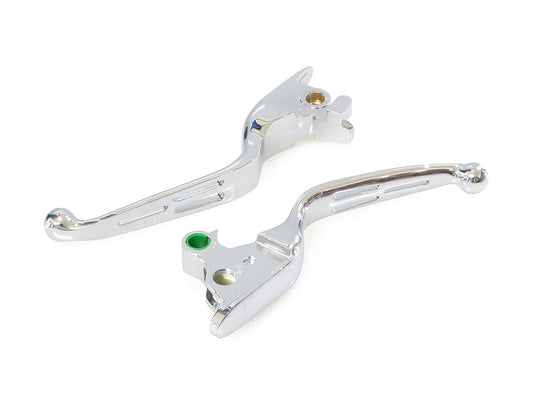 3 Slot Hand Levers – Chrome. Fits Softail 2018-2024