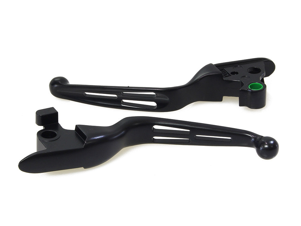 3 Slot Hand Levers – Black. Fits Softail 2018-2024