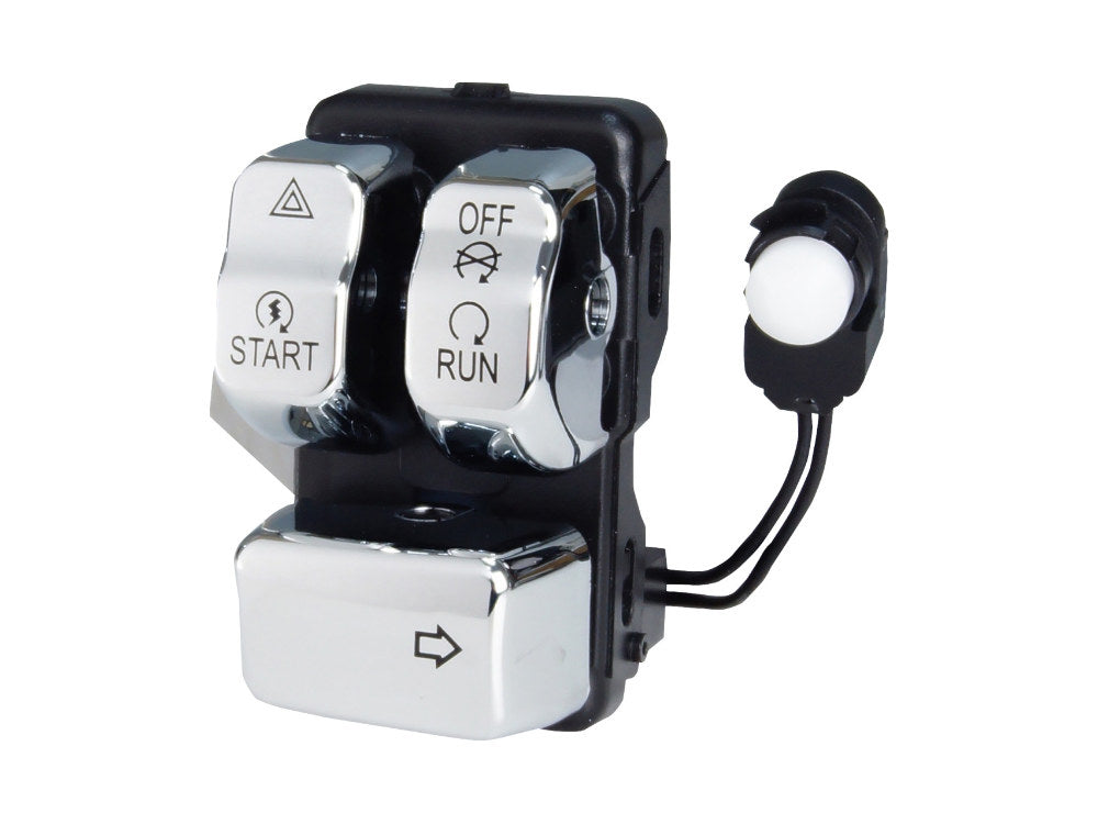 Right Hand CanBus Handlebar Control Module – Chrome Switches. Fits Softail 2011-2024, Dyna 2012-2017 & Sportster 2014-2021