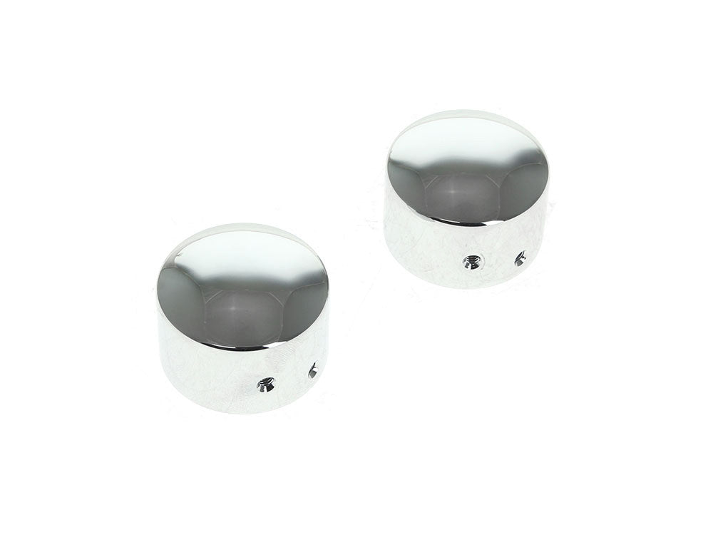 Front Axle Caps – Chrome. Fits Touring 2008up, Softail 2007-2017, Dyna 2008-2017, Sportster 2008-2021, V-Rod 2008-2011, Street 2015-2020