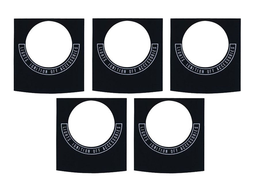Cast Dash Panel Decal – Pack 5. Fits Big Twin 1966-1995.