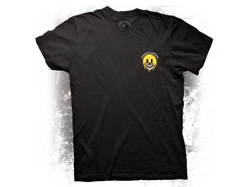 Crooked Clubhouse Black Have A Nice Ride Short Sleeve Tee. Medium.