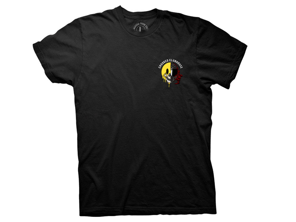 Crooked Clubhouse Black Have A Nice Ride 2 Short Sleeve Tee. XX-Large.