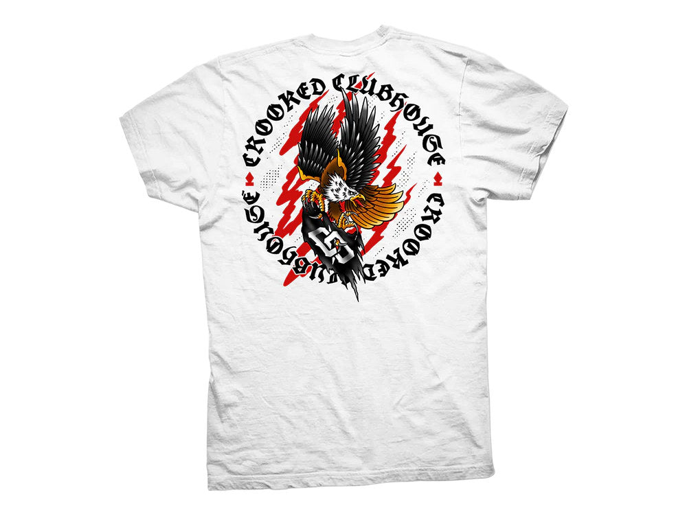 Crooked Clubhouse Ride In Blood Short Sleeve Tee. Large.