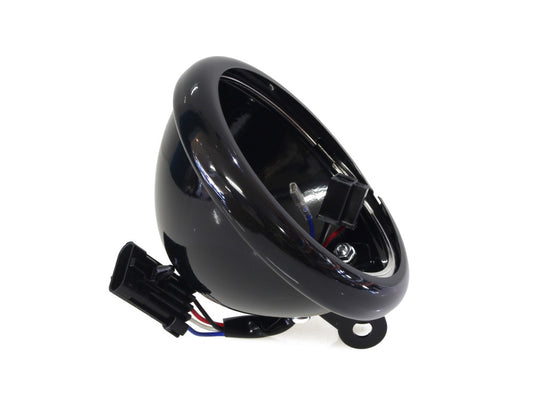 5-3/4in. Headlight Housing with Bottom Mount – Black. Fits Softail Standard, Street Bob, Low Rider & Low Rider S 2018up