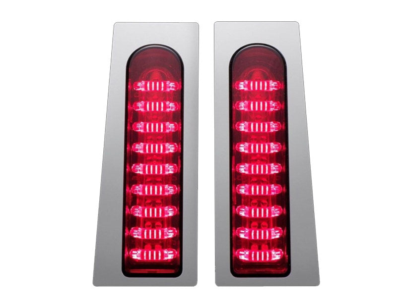 ProBeam LED Fillerz. Red with Smoke Lens – Chrome. Fits Ultra & Road King Touring Models 2014up & Street/Road Glide ST 2022up