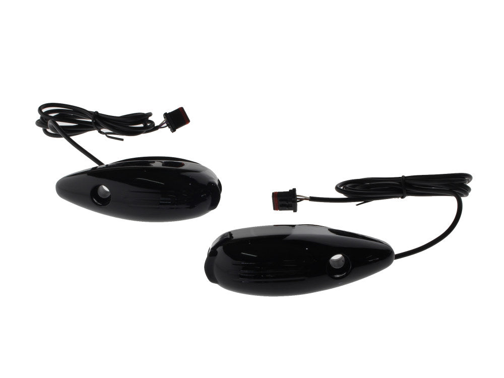 LED Front Dynamic Turn Signals – Black. Fits Road Glide 2015-2023
