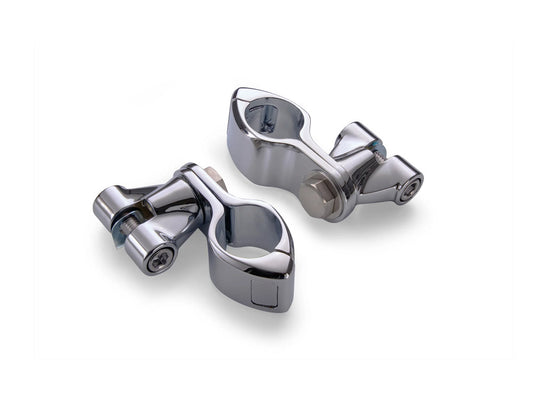 Footpeg Mounts with 1-1/4in. Hingeless Clamps β Chrome
