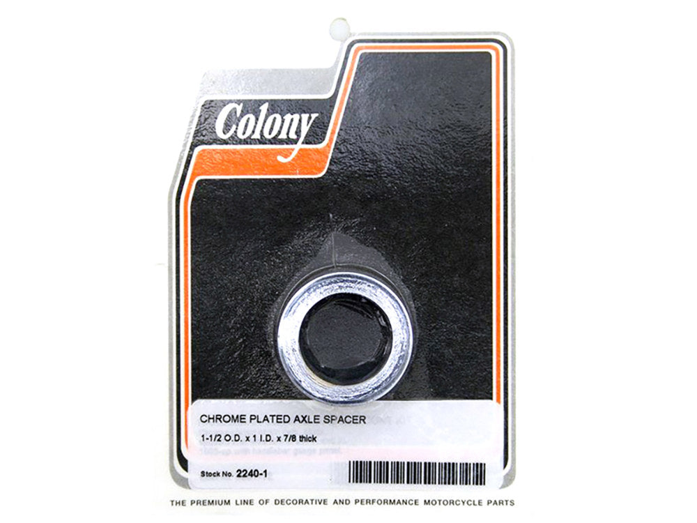7/8in. Thick x 1in. or 25mm Inside Diameter Axle Spacer – Chrome.
