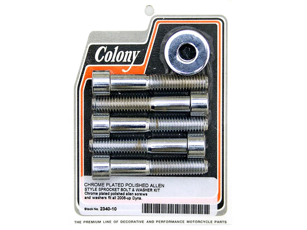 Rear Pulley or Sprocket Bolts – Chrome Allen Head. 7/16in.-14 x 2.50in.