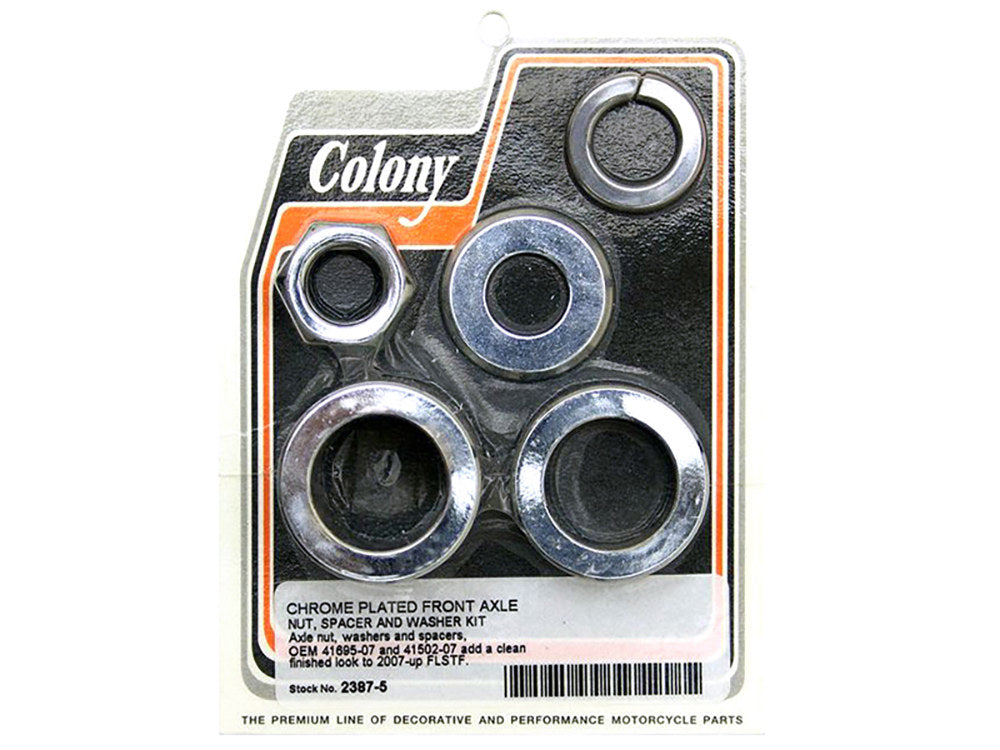 Front Axle Spacer Kit – Chrome. Fits Fat Boy 2007-2017