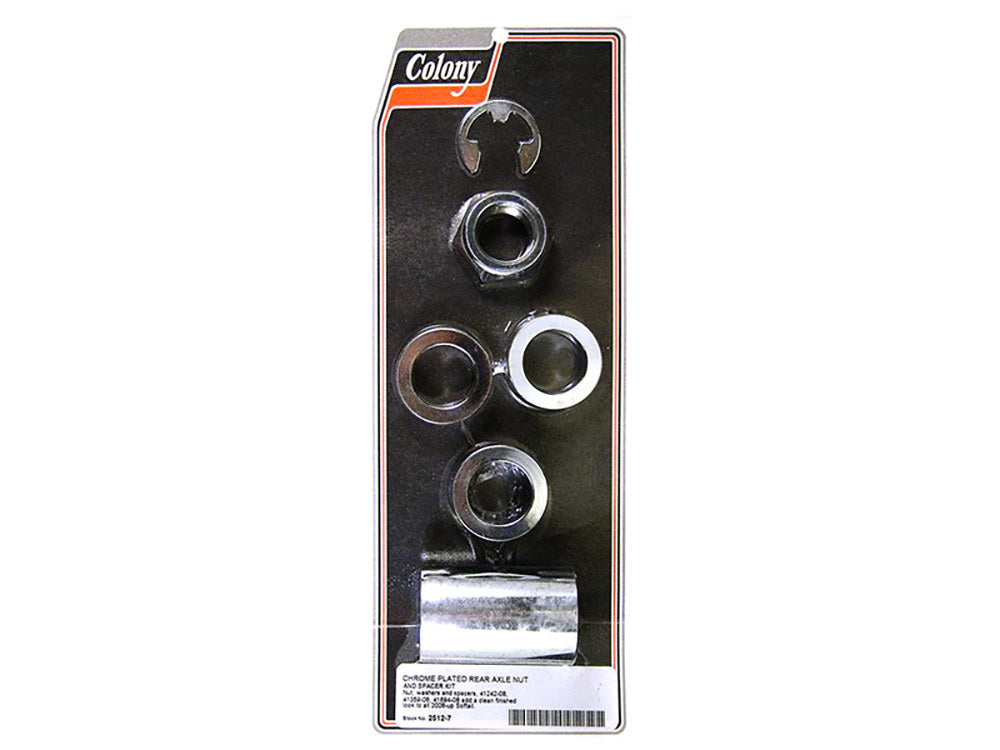 Rear Axle Spacer Kit – Chrome. Fits Softail 2008-2017