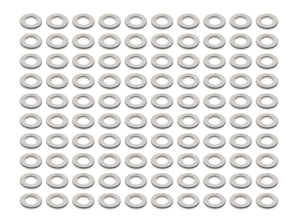 3/8in. Flat Washer – Chrome. Pack of 100.