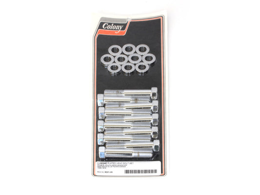 Stock Head Bolts – Chrome. Fits Pan & Shovel 1948-1984.