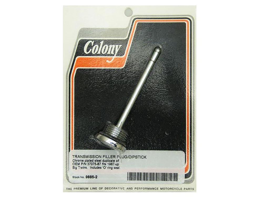 Transmission Dipstick – Chrome. Fits 5Spd Big Twin 1987-2006.