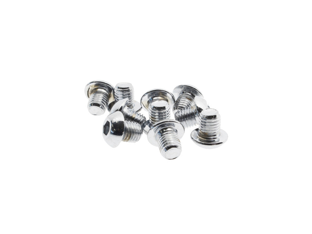 5/16-24 x 3/8in. UNF Button Head Allen Bolts – Chrome. Pack 10.