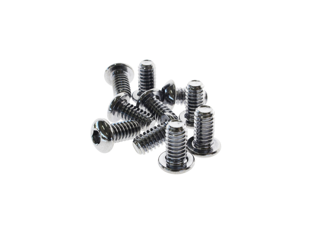 1/4-20 x 1/2in. UNC Button Head Allen Bolts – Chrome. Pack 10.