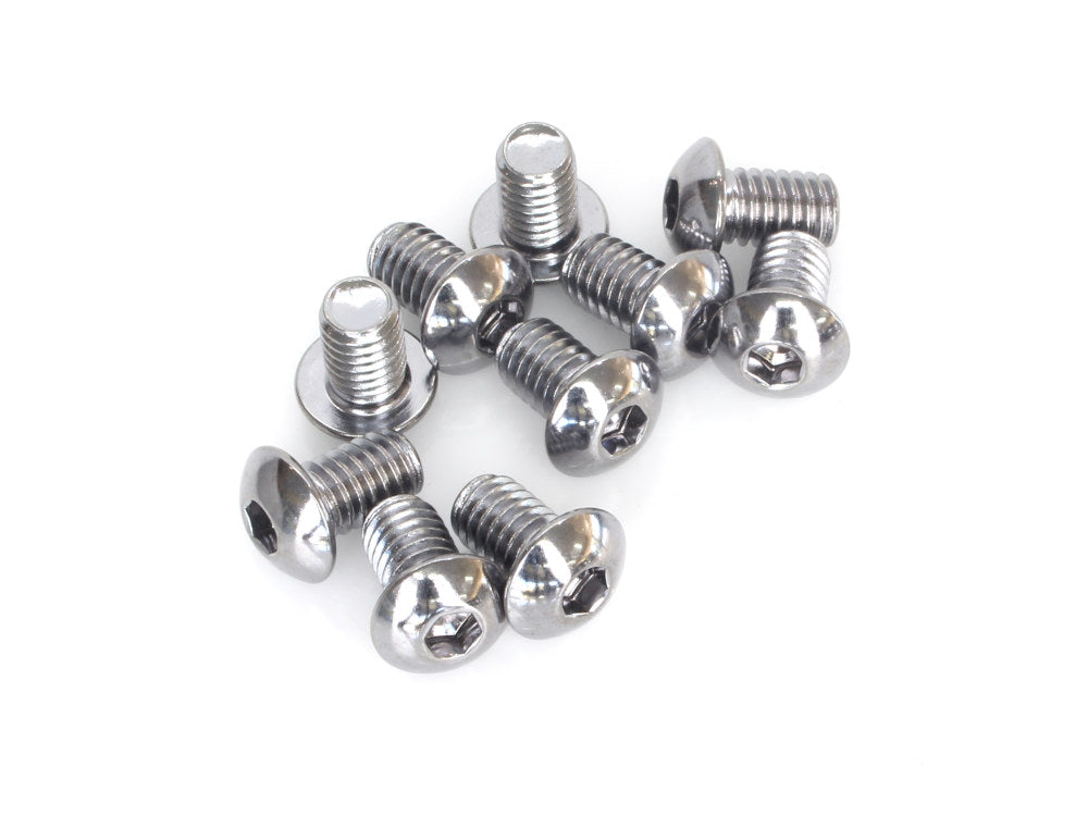 5/16-18 x 1/2in. UNC Button Head Allen Bolts – Chrome. Pack 10.