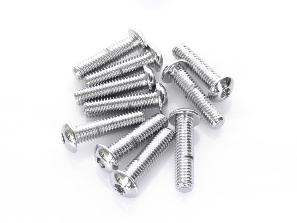 3/8-16 x 1-1/2in. UNC Button Head Allen Bolts – Chrome. Pack 10.