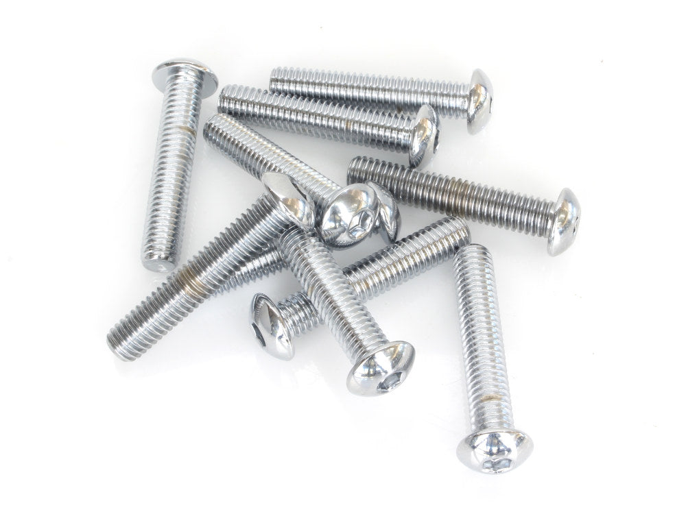 3/8-16 x 2in. UNC Button Head Allen Bolts – Chrome. Pack 10.