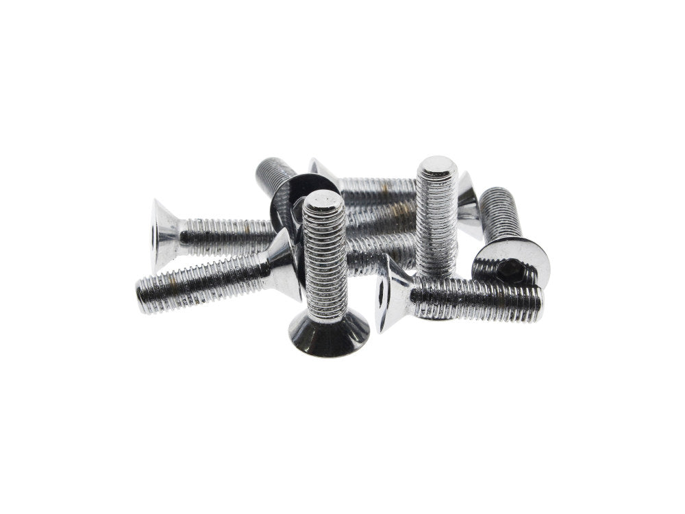 1/4-28 x 1in. UNF Flat Head Allen Bolts – Chrome. Pack 10.