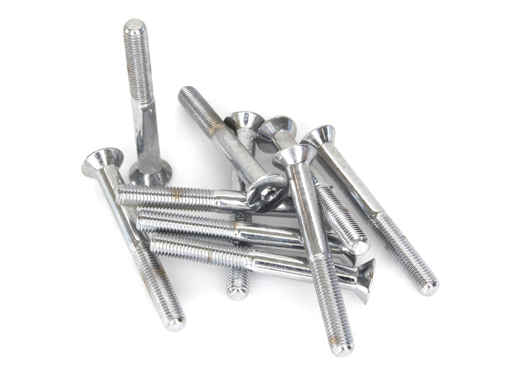 1/4-28 x 2-1/4in. UNF Flat Head Allen Bolt – Chrome. Pack 10.