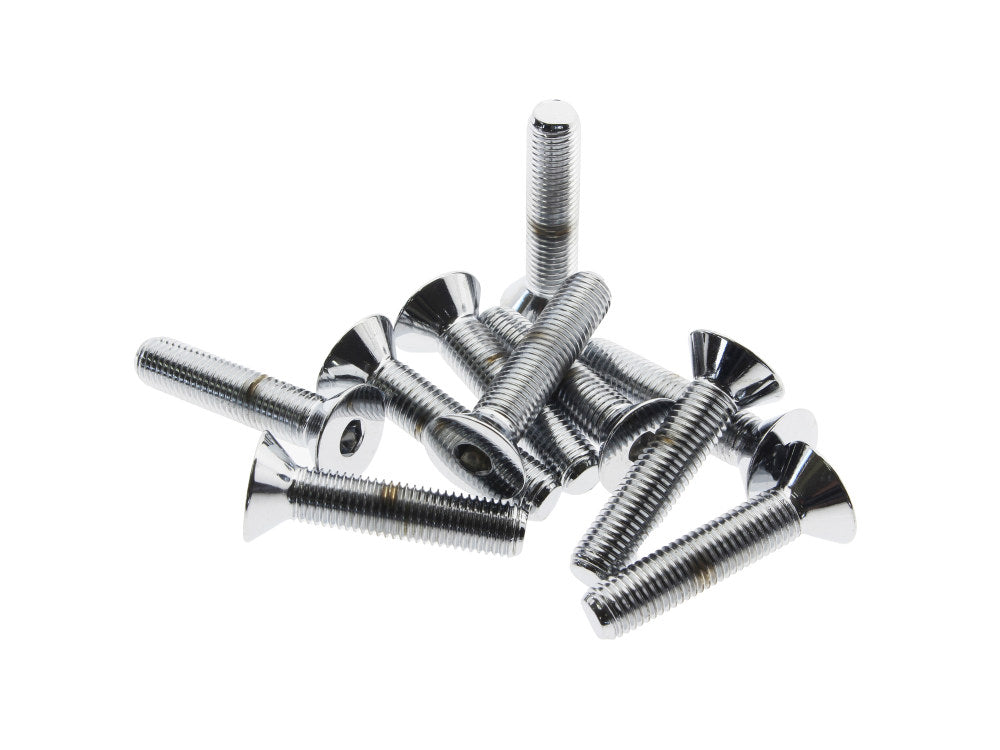5/16-24 x 1-1/2in. UNF Flat Head Allen Bolts – Chrome. Pack 10.