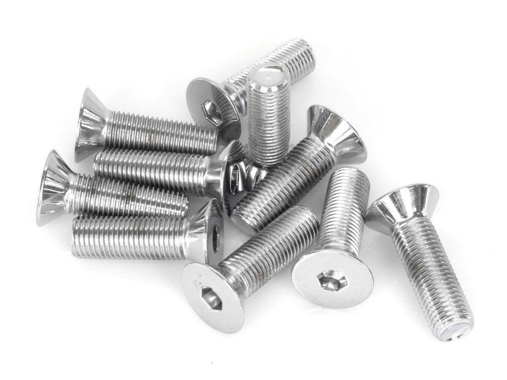 7/16-20 x 1-1/2in. UNF Flat Head Allen Bolt – Chrome. Pack 10.
