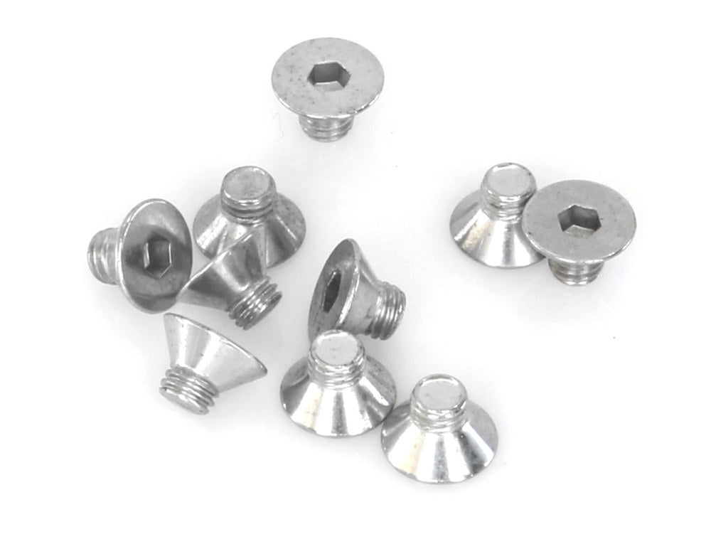 10-32 x 1/4in. UNF Flat Head Allen Bolt – Chrome. Pack 10.