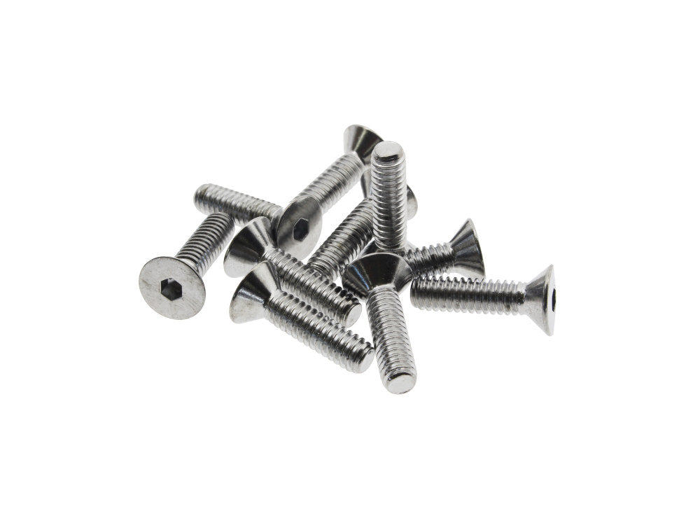 1/4-20 x 1in. UNC Flat Head Allen Bolt – Chrome. Pack 10.